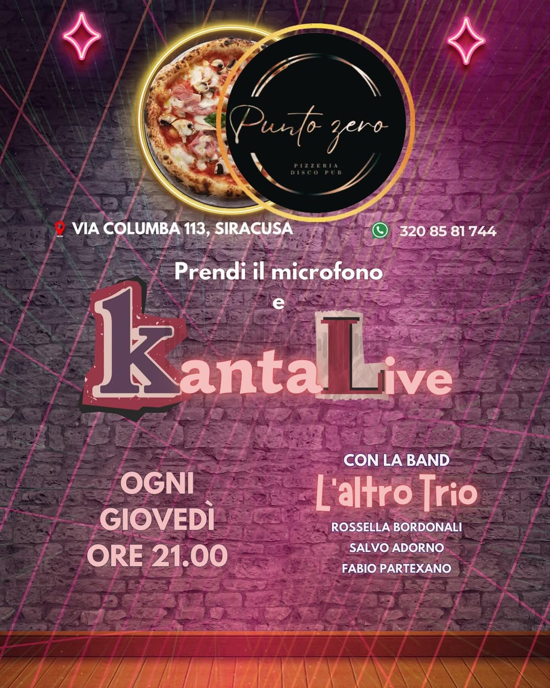 Ogni Giovedì Prendi il microfono e KantaLive con la Band “L’altro Trio”